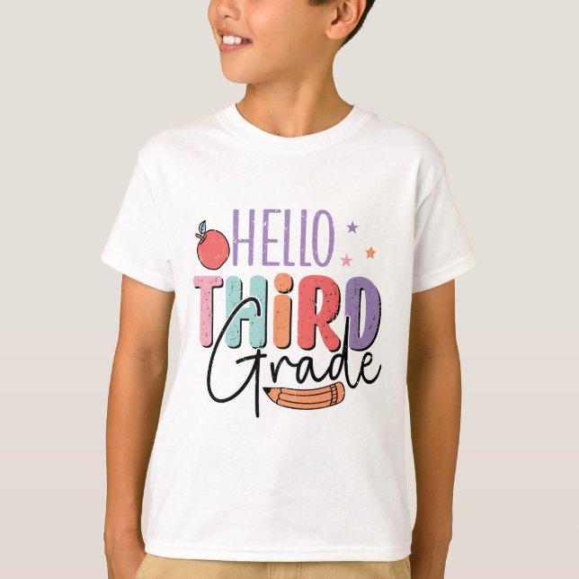 Hej Tredje Klass Back to school T Shirt (Framsida)