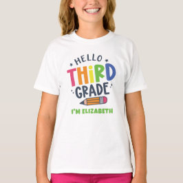 Hej tredje klass back to school t shirt