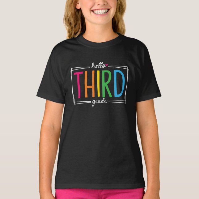 Hej Tredje Klass Back to school T Shirt (Framsida)