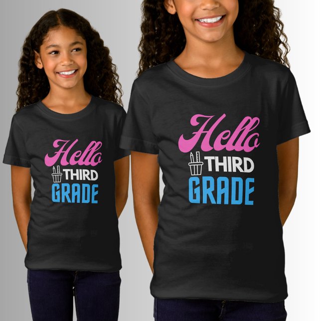 Hej Tredje Klass, Back to school T-Shirt (Skapare uppladdad)