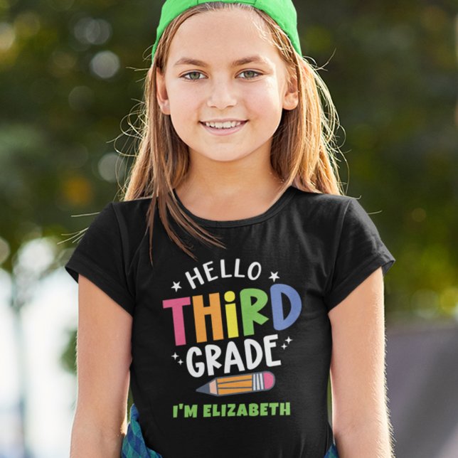 Hej tredje klass back to school t shirt (Skapare uppladdad)