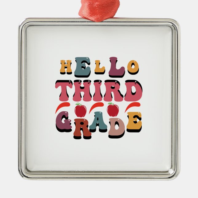 Hej Tredje Klass Julgransprydnad Metall (Framsidan)