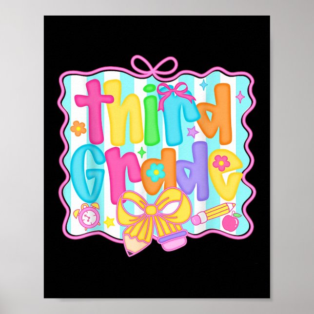 Hej Tredje Klass-Klass-teamet Back to school Te Poster (Framsidan)