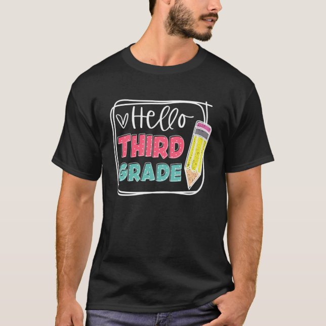 Hej Tredje Klass-lärarinna Klass T Shirt (Framsida)