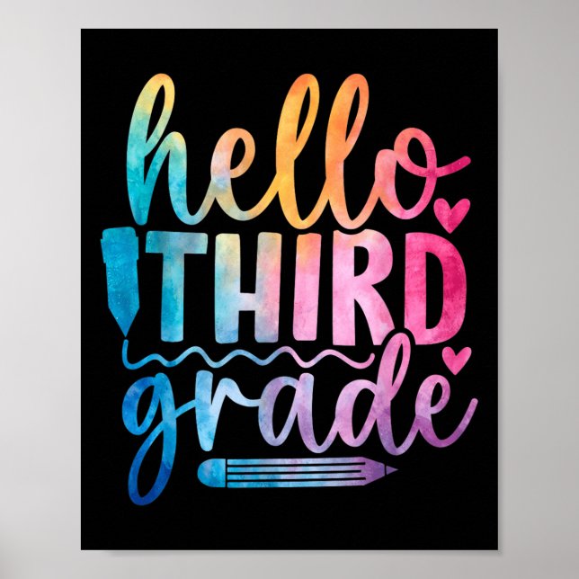 Hej Tredje Klass Pojkar Första Skoldagen  Poster (Framsidan)