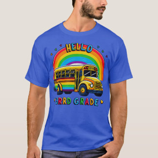 Hej Tredje Klass Rainbow Leopard Back to school Fi T Shirt