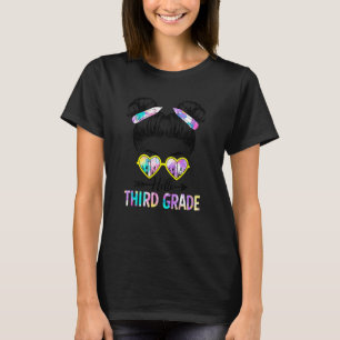 Hej Tredje Klass Tie Dye Rösslig Bunt Barn Tillbak T Shirt