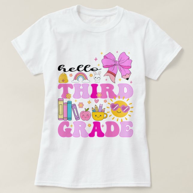 Hej Tredje Klass, Vallmo Back to school T Shirt (Design framsida)