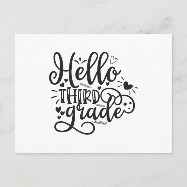 Hej Tredje Klass Vykort (Framsida)