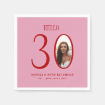 Hej Trettio Rosa och Röda foto 30års födelsedag