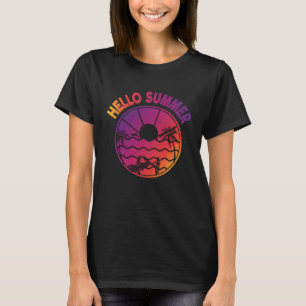 Hej Tropical Beach Summer Vacation, sommaruppehåll T Shirt