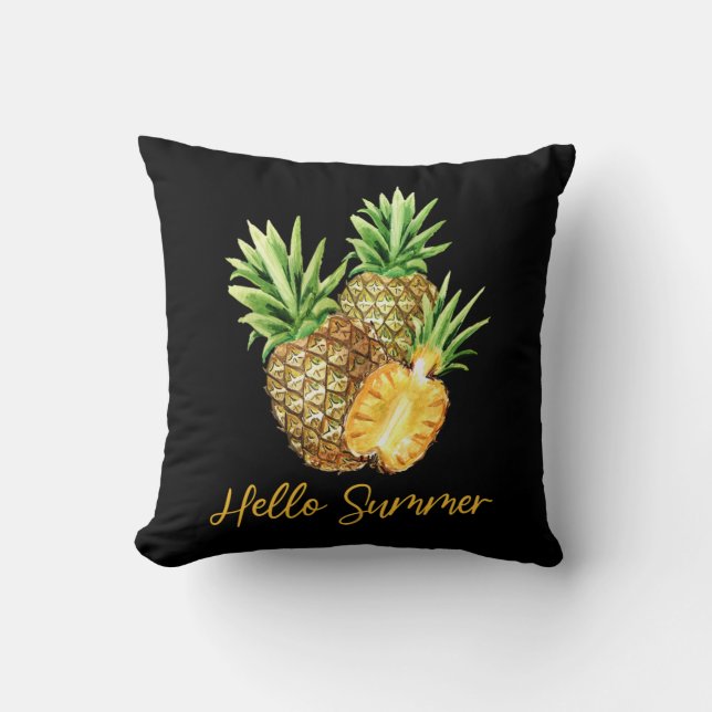 Hej Tropical Fruit Pineapple Kudde (Framsida)
