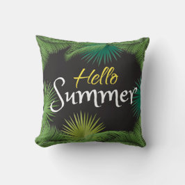 Hej Tropical Handflatan Grönt Blad Beach party Kudde
