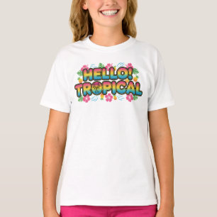 Hej! Tropisk - färgstark sommardesign med Handflat T Shirt