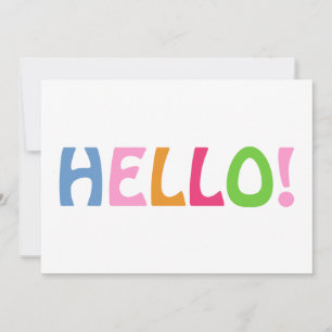 Hej Typografi Minimalistisk Platt Notkort Tack Kort