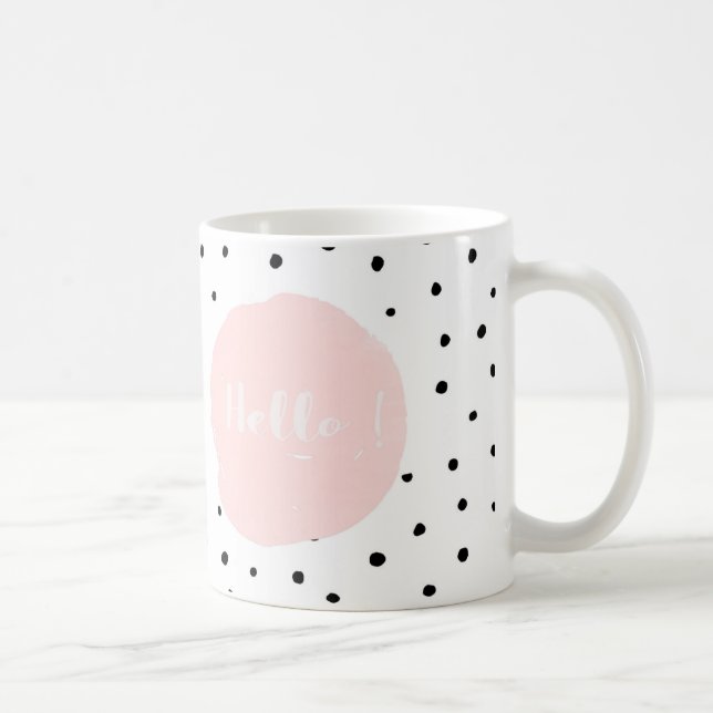 Hej Typografi och Polka Dot Dance Kaffemugg (Höger)