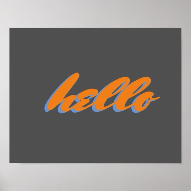 hej typografi ord art poster (Framsidan)