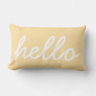Hej Typography Beige Lumbarkudde