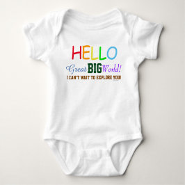 Hej Underbar Big World Rainbow Färg Baby Shirt T-shirt