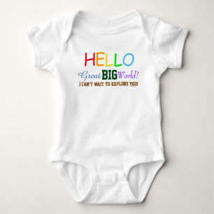 Hej Underbar Big World Rainbow Färg Baby Shirt T-shirt