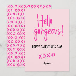 Hej underbara Alla hjärtans dag xoxo rosa Kort