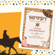 Hej! Uppmaning till Cowgirl Saddle på födelsedagen