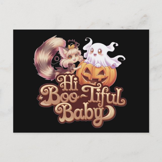 Hej Vacker Baby Halloween Helg Vykort (Framsida)