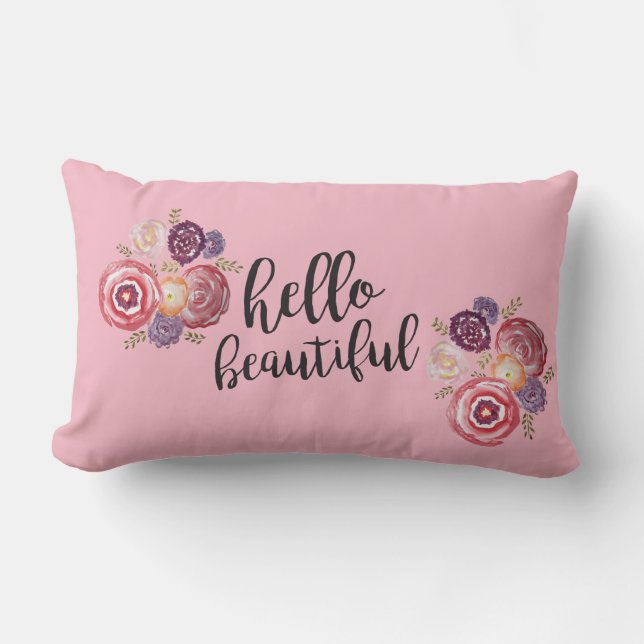 Hej Vacker Flower Pillow Lumbarkudde (Framsida)