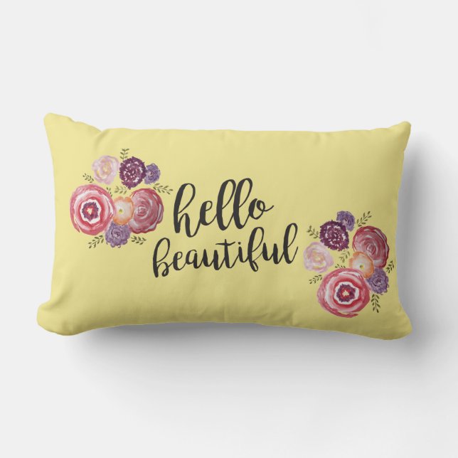 Hej Vacker Flower Pillow Lumbarkudde (Framsida)