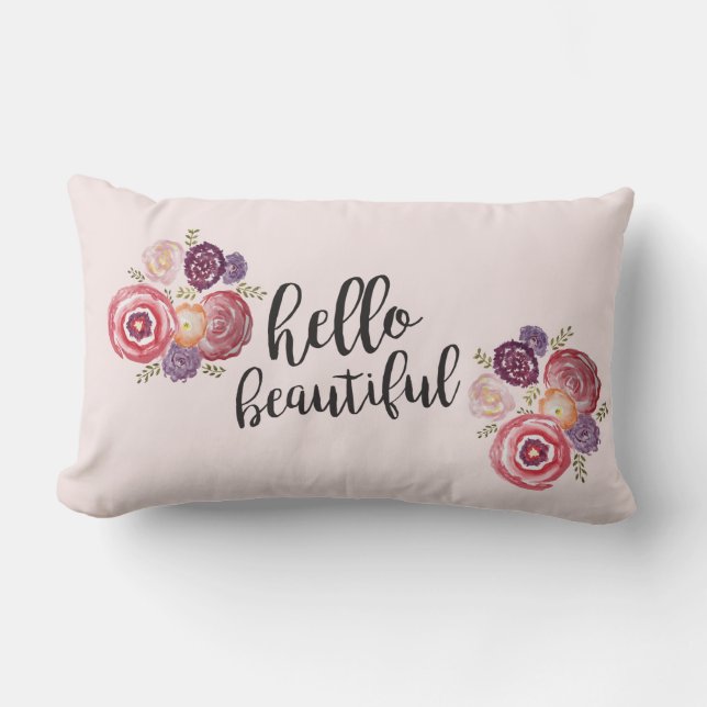 Hej Vacker Flower Pillow Lumbarkudde (Framsida)