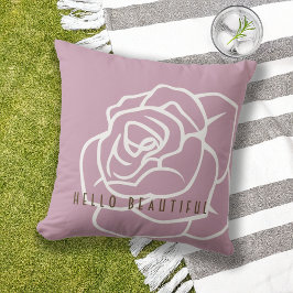 Hej Vacker - Modern Chic Rosa Ros Blomma Kudde