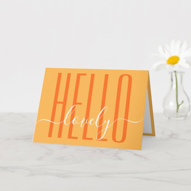 Hej vacker modern typografi kalligrafi skript kort (Liten växt)