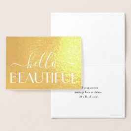 Hej Vacker Modern Typografi Vikt Liten Notis Folierat Kort