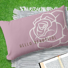 Hej Vacker - Stilfull Modern Rosa Ros Utomhus Lumbarkudde