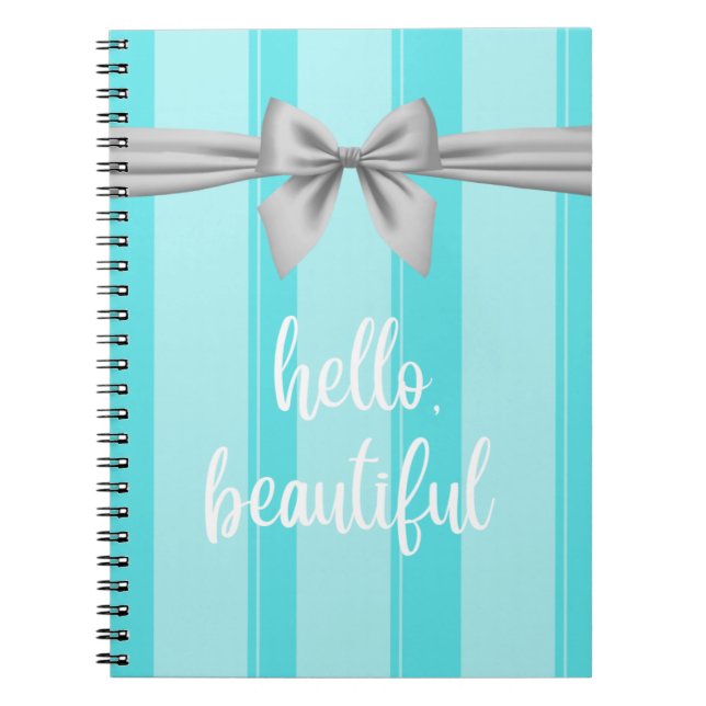 "Hej vacker" Tiffany Inspired Notebook Anteckningsbok (Framsidan)