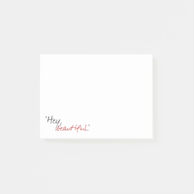 "Hej, vackra." Joe Covelli 4x3 Post-it® Notes Post-it Block (Framsida)