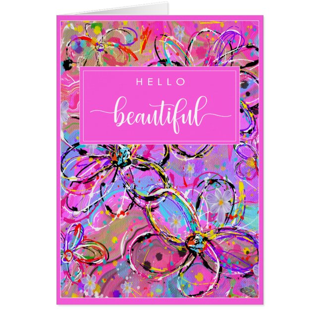 Hej Vackra Valentineser Årsdag Hälsningskort (Framsidan)