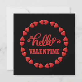 Hej Valentine 2026 Lycklig Valentines Red Hjärtat Julkort