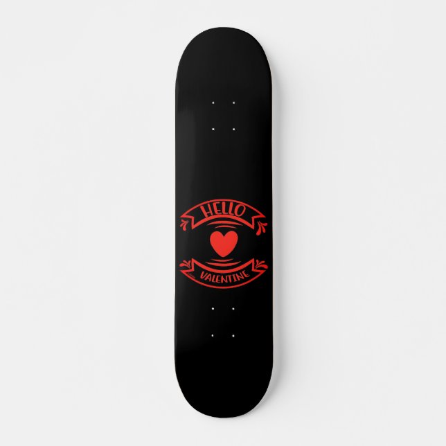HEJ VALENTINE, sött valentinklump Mini Skateboard Bräda 18,5 Cm (Framsida)