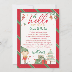 Hej Välkommen Brev från Jul Elf Inbjudningar