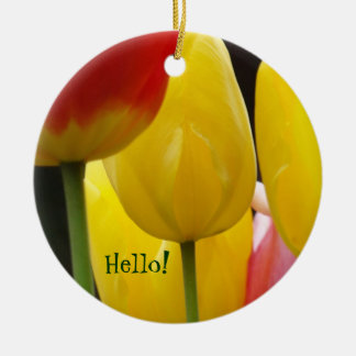 Hej! Vän! hängande ornament present Yellow Tulpan