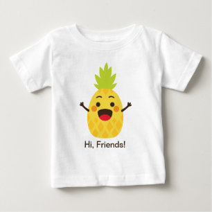 Hej, vänner! Illustration av ananas T Shirt