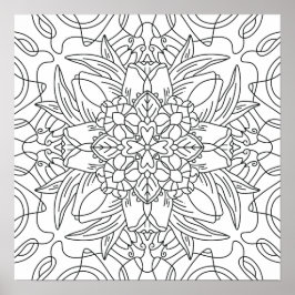 Hej Vår: Abstrakt Blomsterfärgsida Poster