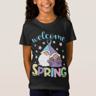 Hej Vår blommigt Gnomes par Daisy Flowers sp T Shirt