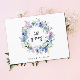 Hej Vår Blommigt House Wandan Real Gods Vykort