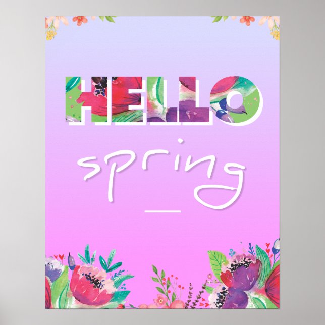 Hej Vår, Blommor, poster (Framsidan)