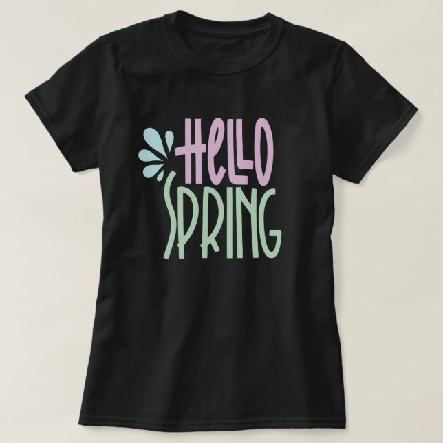 Hej Vår Cute Lettering T-Shirt (Design framsida)