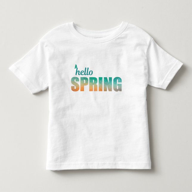 Hej Vår färg barn t-shirt. Tee Shirt (Framsida)