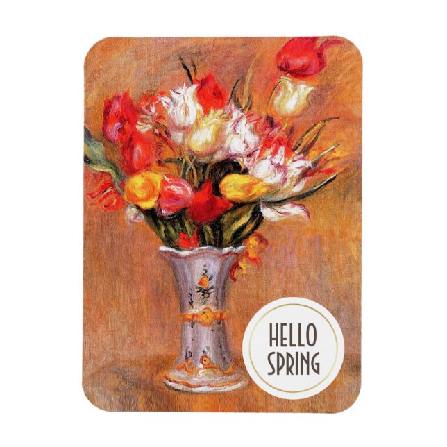 Hej Vår. Fine Art Anpassningsbar Påsk Gift Magnet (Vertikal)