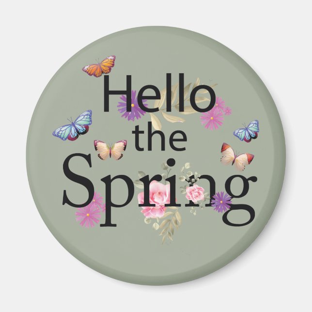 Hej Vår Flower Magnet (Framsidan)